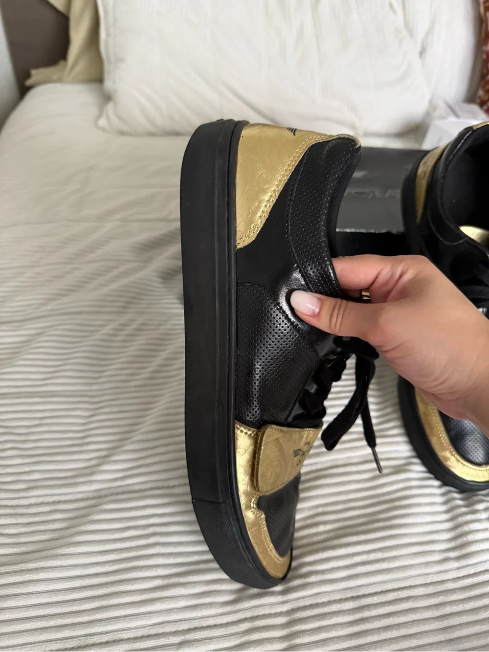 Creative Recreation Cesario Lo Men's Sneakers SZ 12 Black Metallic Gold With Box